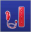 WII/WII U CONTROLLER COMPATIBLE  REMOTE PLUS (WITH MOTION PLUS INSIDE)+ NUNCHUCK RED
