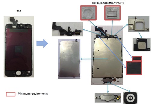 iPhone 5 LCD Small Parts Listing 