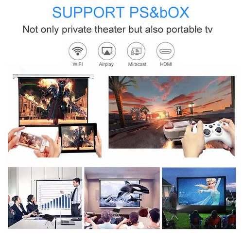 Portable Mini HD Smart LED Projector T6 Android WiFi