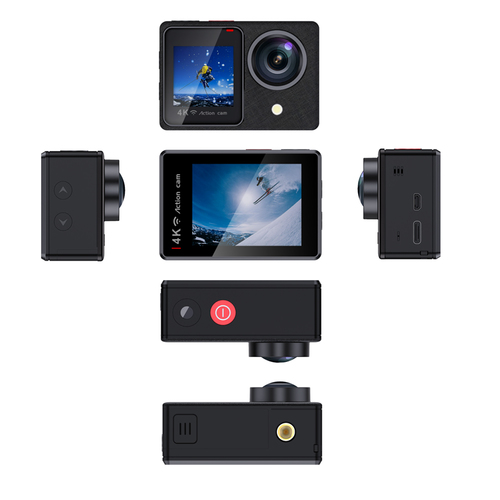4K 60fps Six-Axis EIS Dual Screen Action Camera A836 Pro