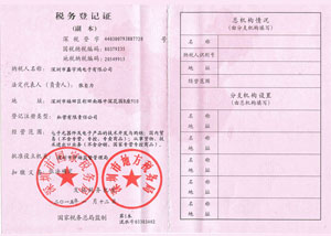 Local Tax Registration Certificate of NewSky